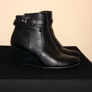 Black Wedge Ankle Boots